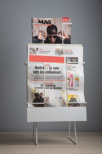 Présentoir de comptoir 2 godets