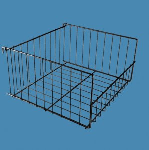 Panier pour grille en métal, prof 350 mm x haut 300 mm