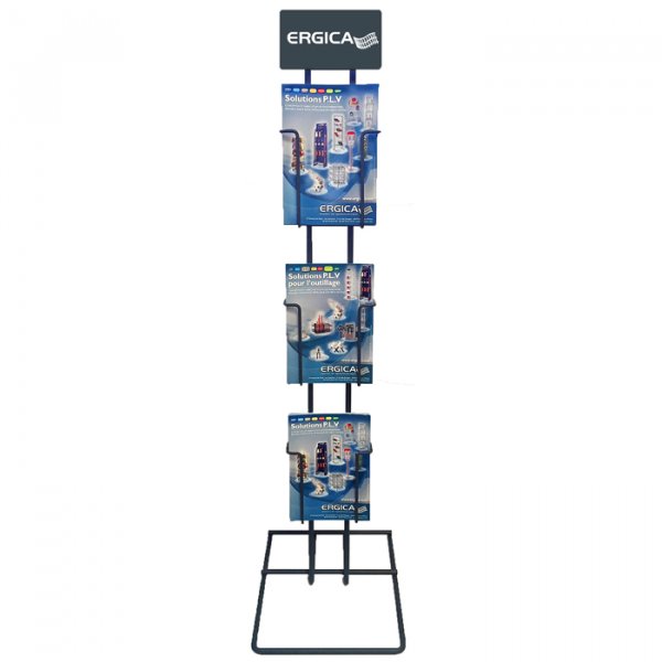 Présentoir sur pieds pour brochures et revues A5