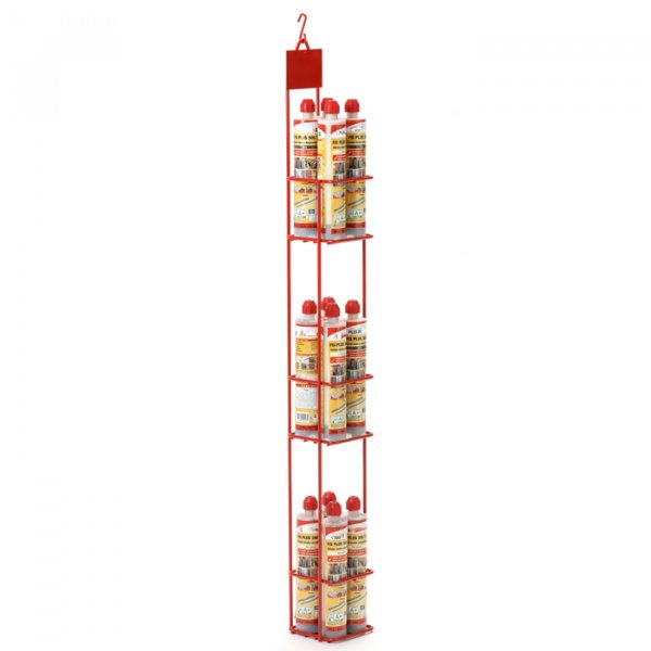 Colonne Cross Merchandising pour cartouches silicone, mastic, colle