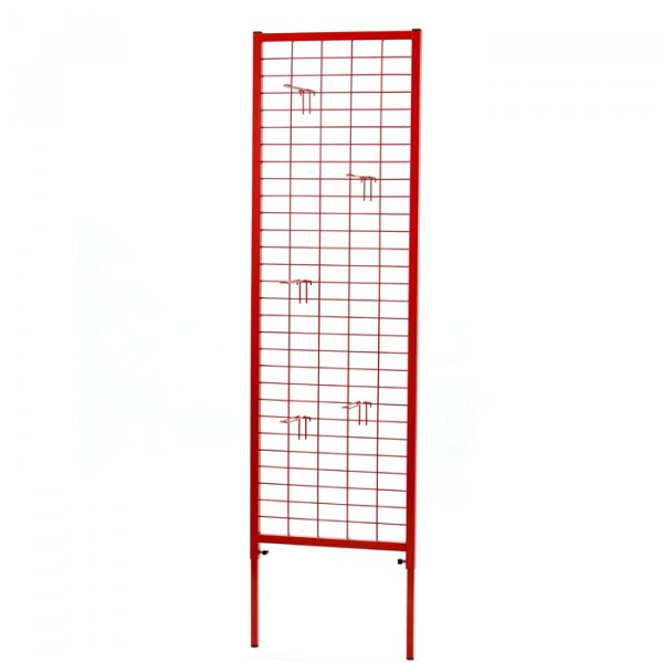 Présentoir de sol avec grille métallique