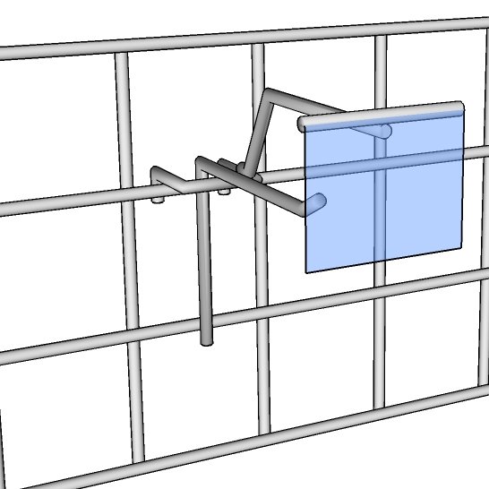 Broche simple avec porte-étiquettes pour Grille