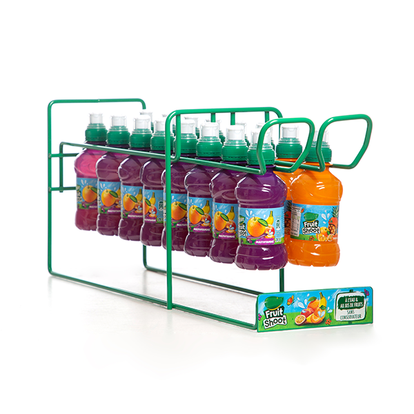 Présentoir support bouteilles pour linéaire