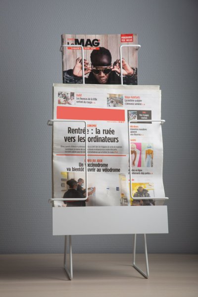 Présentoir de comptoir 2 godets