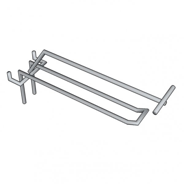 Broche double avec porte-étiquettes pour fond perforé